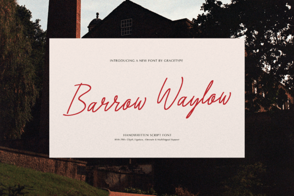 Barrow Waylow Font for Creative Projects