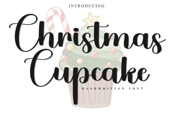 Christmas Cupcake Font for Web Design