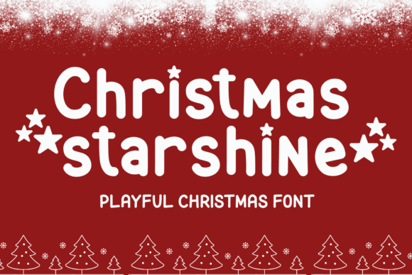 Christmas Starshine Font for Festive Design
