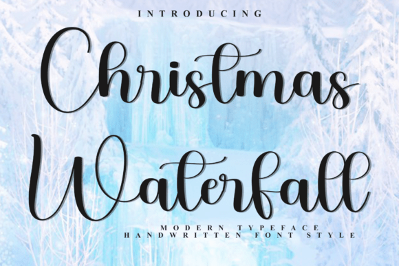 Christmas Waterfall Font for Web Design