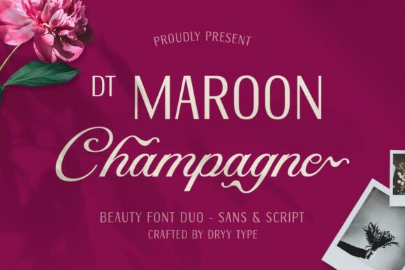 Dt Maroon Champagne: A Font for Elegance