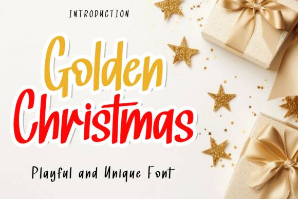 Golden Christmas Font for Festive Branding