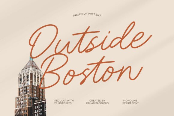 Outside Boston Font for Editorial Design