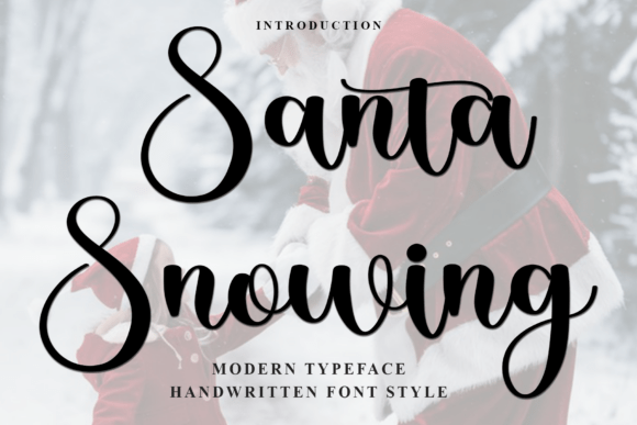Santa Snowing Font for Creative Projects
