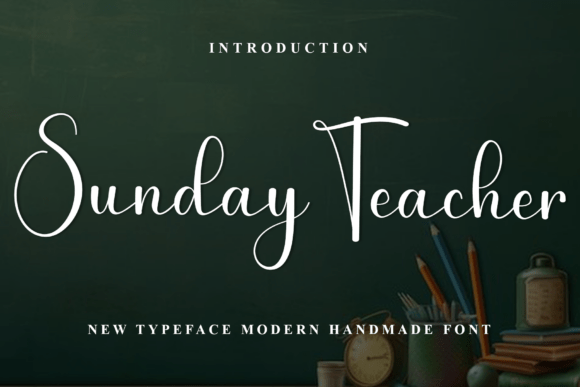 Sunday Teacher Font: Festive Design Made Easy